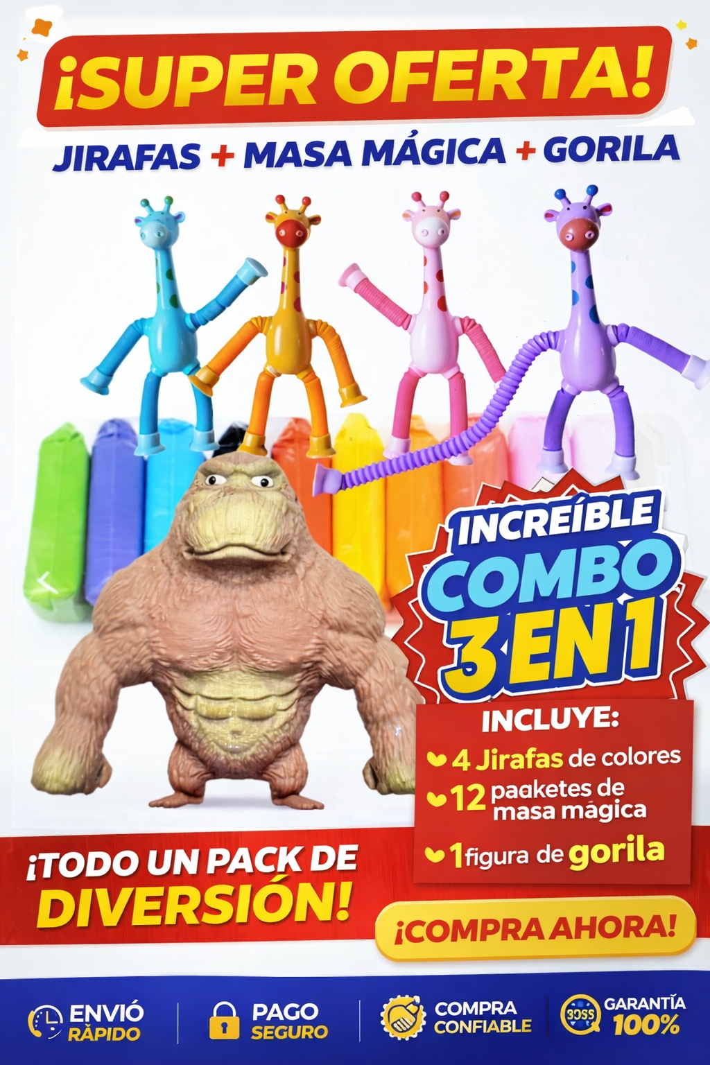 Promo Gorila + 12 Masas Mágicas + 4 Jirafas Antiestrés
