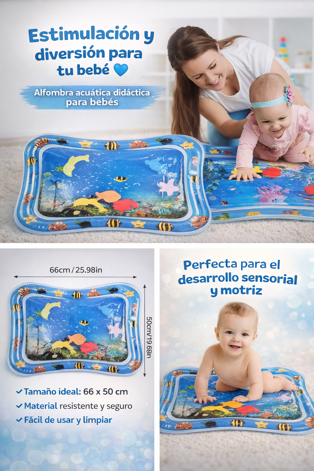 Piscina Sensorial Inflable Didáctica 50x66 cm