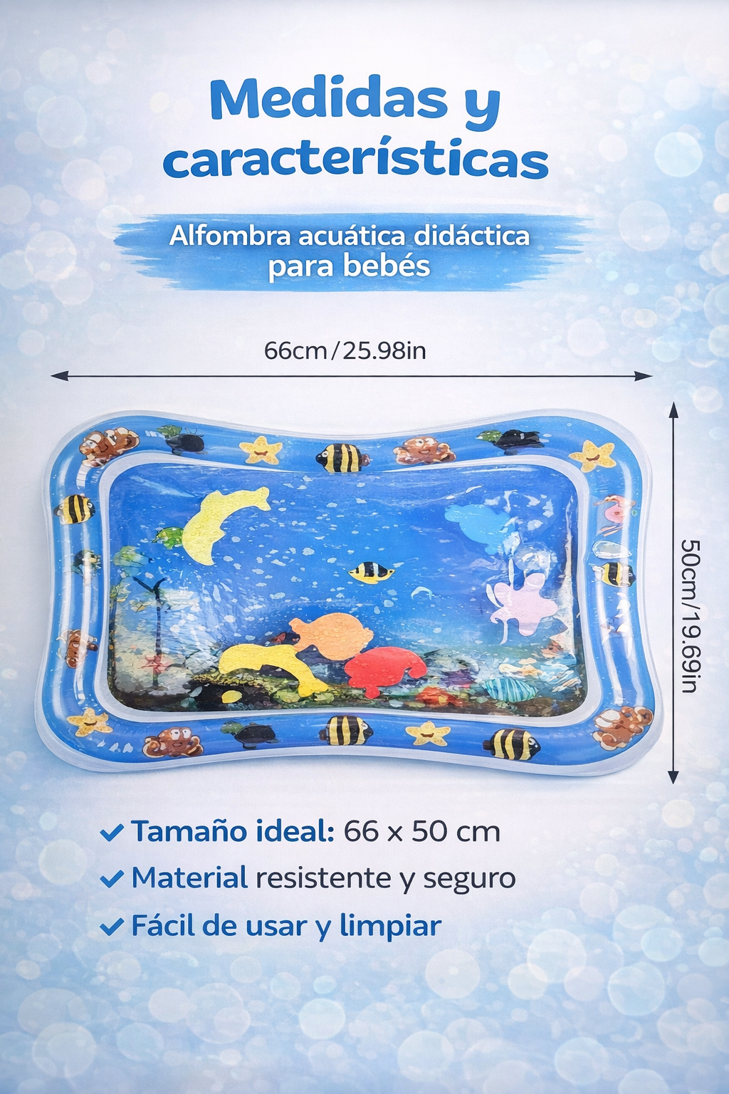 Piscina Sensorial Inflable Didáctica 50x66 cm